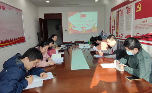 9州体育网址党支部开展“学习贯彻党的十九届六中全会精神”主题党日活动